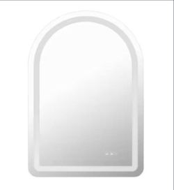 Glacier Bay 24 in. W x 36 in. H Arched Frameless Anti-Fog LED Light Wall Bathroom Vanity Mirror