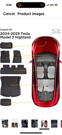 All weather mats for Tesla Y