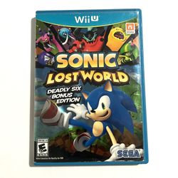 Sonic Lost World Deadly Six Bonus Edition (Nintendo Wii U 2013) No Manual Tested