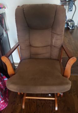Brown rocking chair