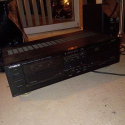 Kenwood Stereo Double Cassette Deck KX-W6010 Auto Reverse - Tested