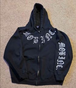 Vintage Y2K Mob Inc. Old English Arch Full-Zip Hoodie (Size XL)