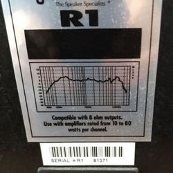 4 R1 Polk Speakers  $18 Each Vintage