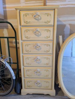 Yellow Dresser and Mirror