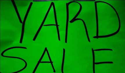 Sale used items in garage