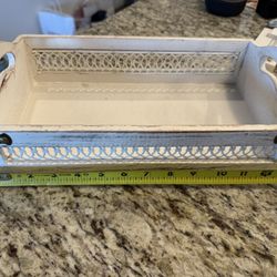 Tray White Drink Beverage Holder Appetizers Parties Christmas Drink Holder