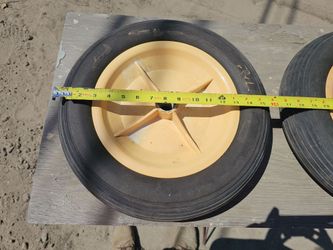 Pair Flat Free 11" Wheels