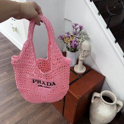 Pink Crochet Summer Women’s tote bag