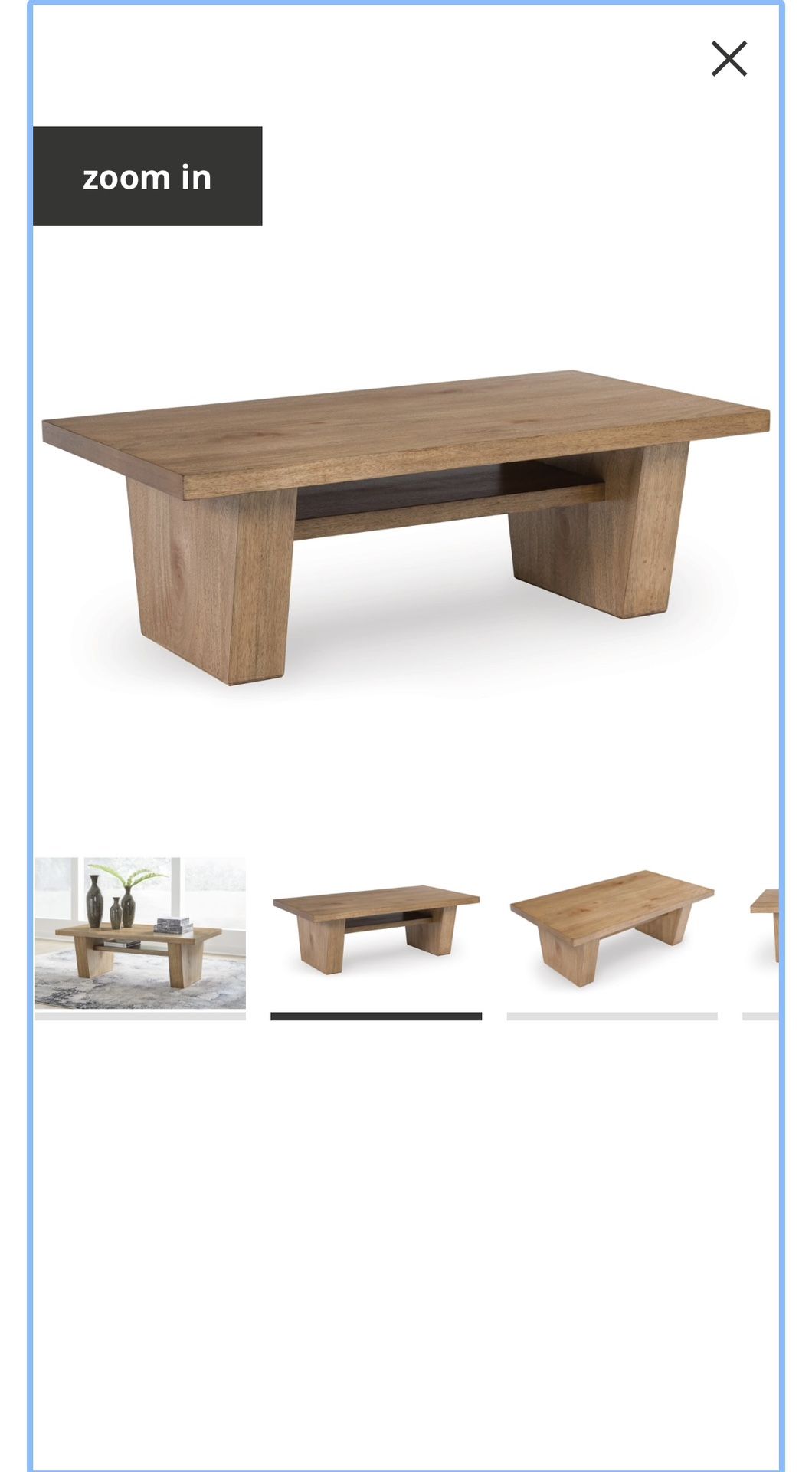 Light Brown Coffee Table 