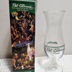 Pat O'Brien's Universal Studios Orlando Hurricane Glass "Have Fun" New Orleans Never Used 