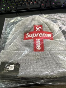 Supreme | New Era Cross Box Logo | Heather Grey
