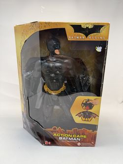 Batman Begins Action Cape Batman 14" Mattel Figure Boxed