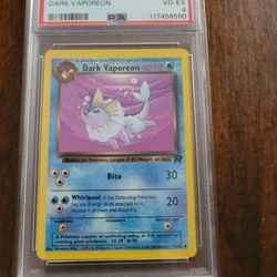 Non-Holographic Pokemon Dark Vaporeon Graded Card