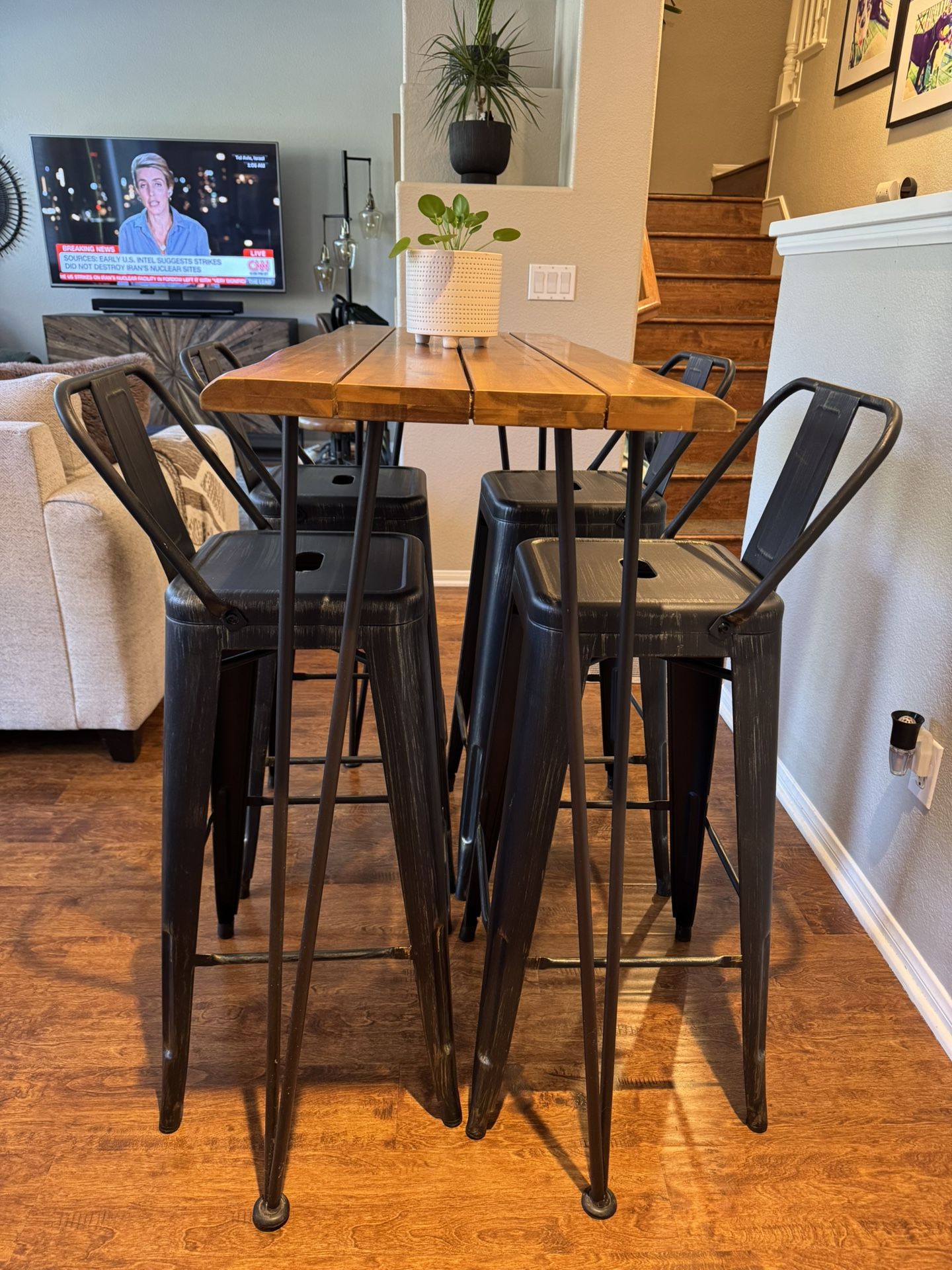 Bar Height Table And Four Stools