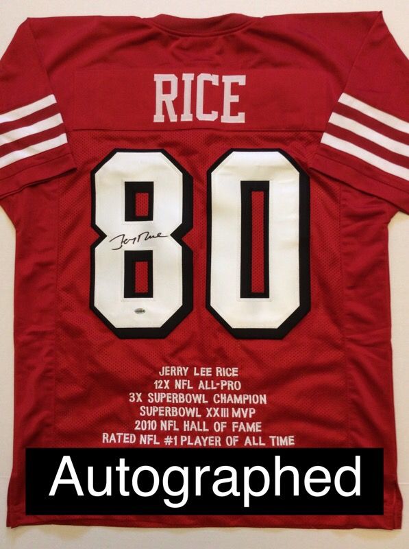 Jerry Rice Signed Jersey (Schwartz Sports COA)