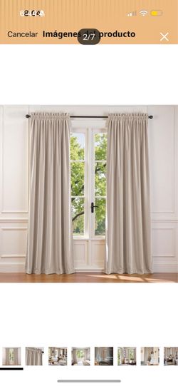 Set of 2 velvet curtains 52x102 in