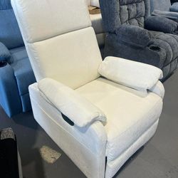 Korser Swivel Rocker Recliner Chair for Small Spaces Chenille for Living Room,Beige