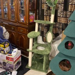 Brand new cat tree house never been used, put together taken out the box