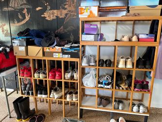 2 Bamboo Shoe / Storage Racks – $20 for Both
