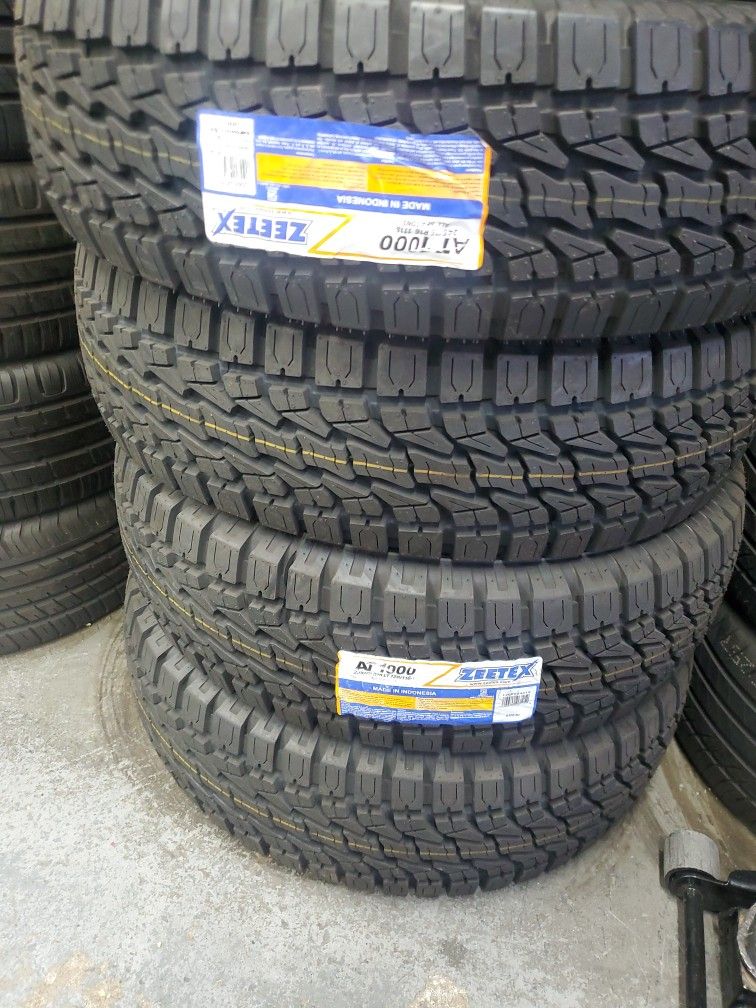 4 New Tires Lt 245.75.16 Zeetex At 100 % Tread Dot 2522