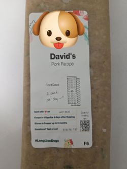 Frozen dog food $2 per pack