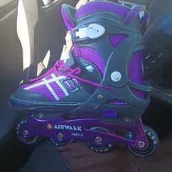 Airwalk Youth Adjustable Fit In-line Skates! Plum Purple Size youth 5-8