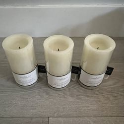 ThresHold Led Pillar Candle 6in H x 2.95in dia