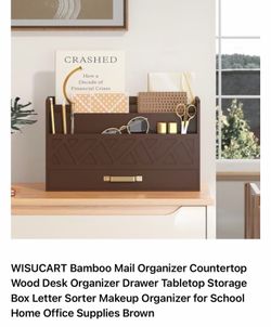 Bamboo Mail Organizer, New in Box