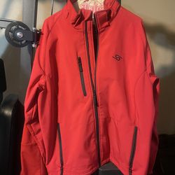 Red, Mens Jacket With Fleece Lining New Very Warm