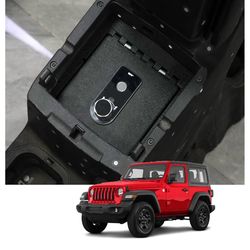 Console safe [fit 2018-2024 Jeep Wrangler JL and Jeep Gladiator Not for sport and Rubicon]