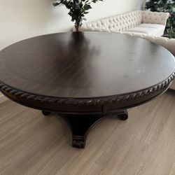 Beautiful Round Espresso Dining Table
