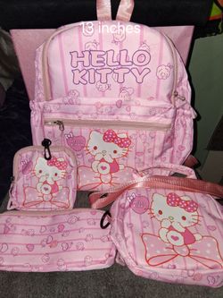 Hello Kitty 3 piece backpack 13 inches