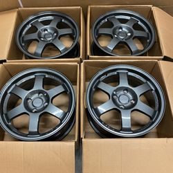 New 16 Inch Rays Volk Racing Style Rims Wheels 16x7 +40 (4x100)
