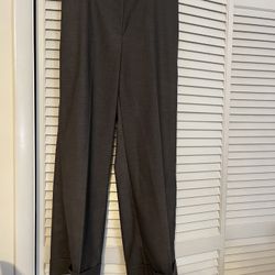 NWT Coldwater Creek Size 8 Grey Cuffed Dress Pants