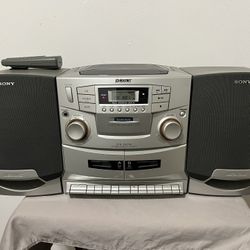 Sony CFD-ZW755 Boombox System CD/Radio/Dual Cassette Stereo Vintage 90’s
