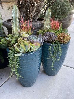 21” Tall Ceramic Planters (Delivery Available)