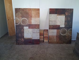 Abstract Canvas Wall Art Set of 4