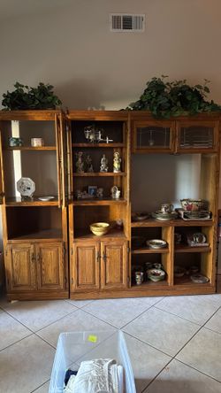 Two piece entertainment center