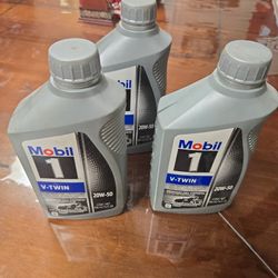 Mobil 1 Oil  V-twin Motorcycle 