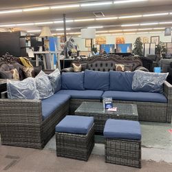 🥳Flash Deal🥳 Outdoor Furniture Patio Sectional With Table & Stools $469, Delivery Available 