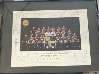 1996 inaugural season LA Galaxy team-signed