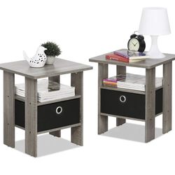 2 Night Stands And 2 Wall Shelves