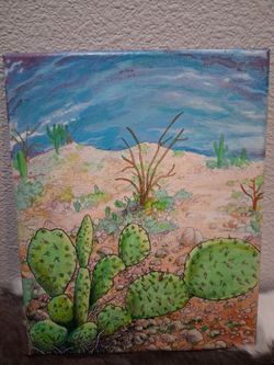 Desert scene - original artwork - 8x10