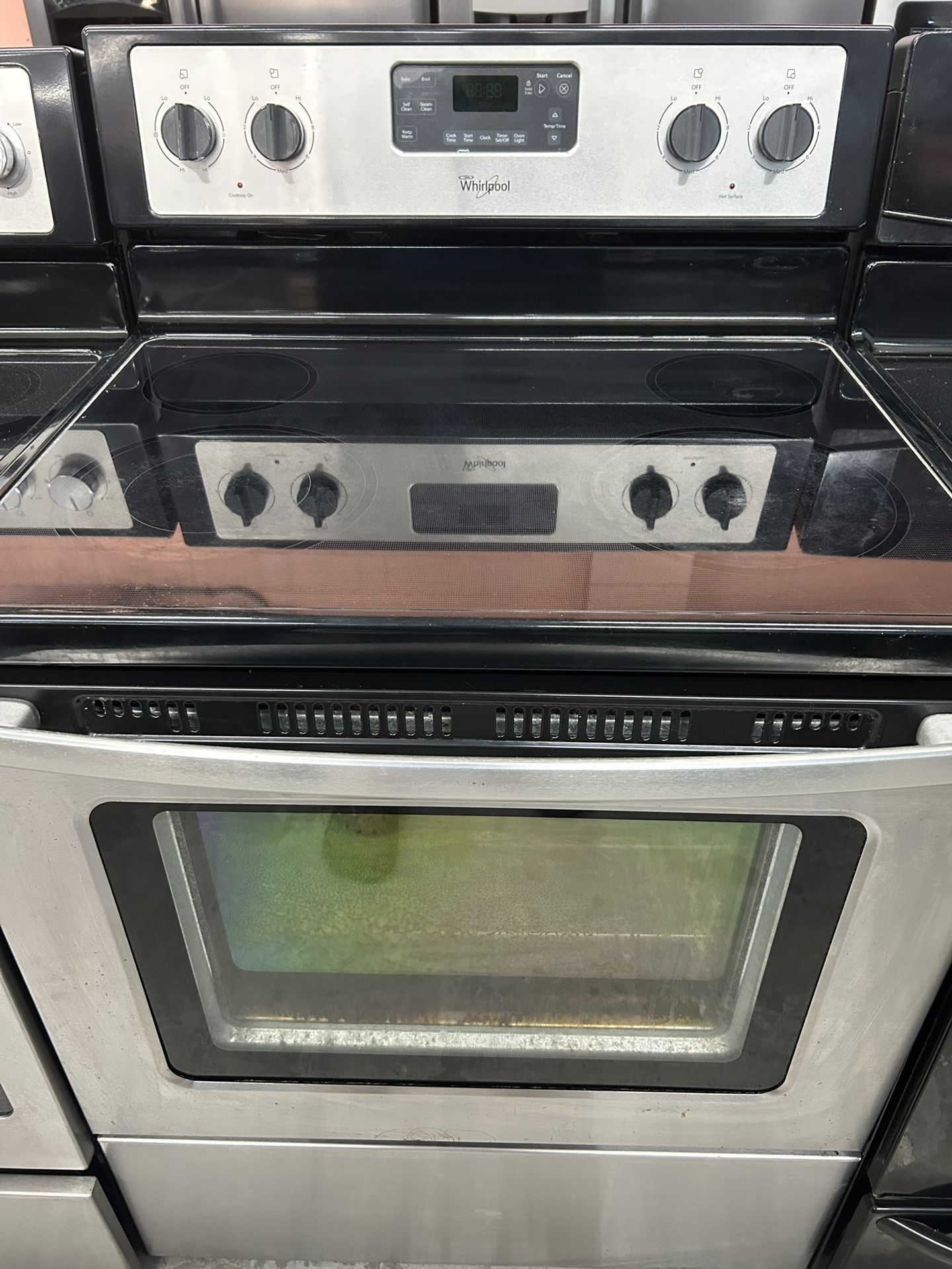 Whirlpool Stainless Self Clean Glass Top Stove