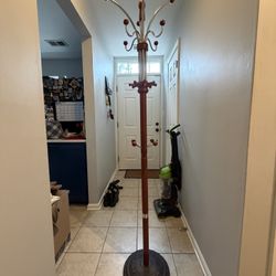 Sold wood coat rack