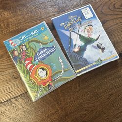 New Kids Tinkerbell Lost Treasure And Dr Seuss Cat In The Hat Ocean Commotion DVD