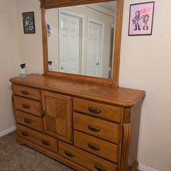 Big Dresser With Vanity Mirror