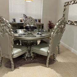 French Prevention, Victorian Dining Room Set Five Chairs