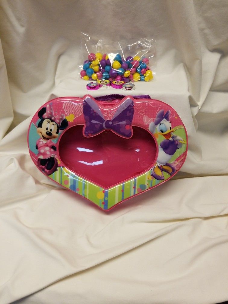 Disney Minnie & Daisy Purse With Pop Apart Bead Set