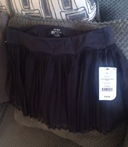 Body Active Mesh Pleated Skirt XL Black